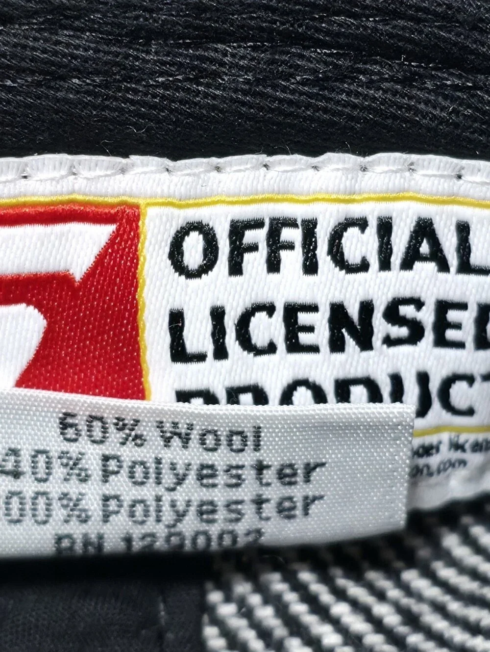Snap On Wool Blend Plaid Snapback Hat Black, White, Gray